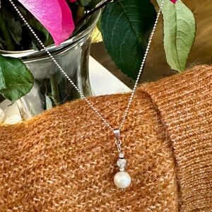 Cultured Pearl Sterling Silver Necklace